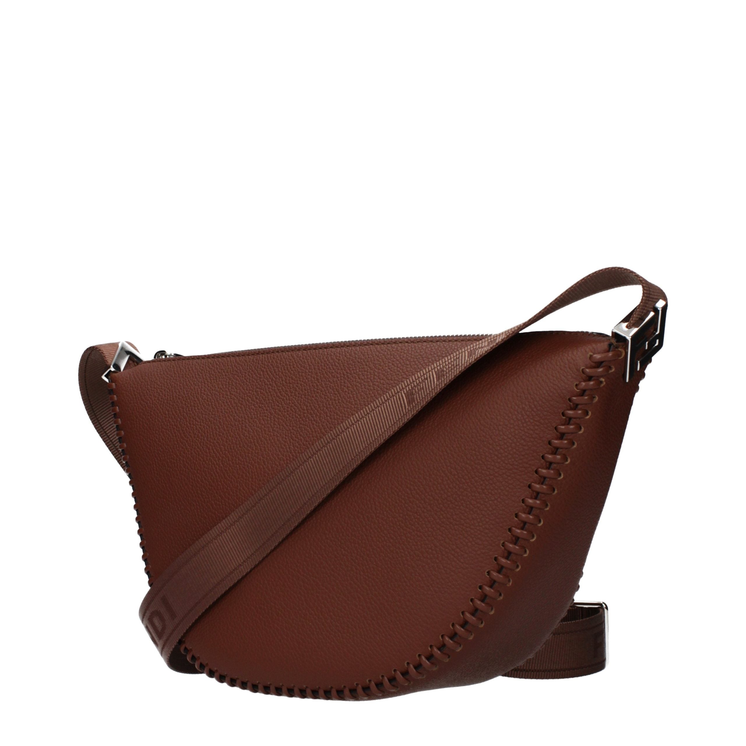 Fendi Brown Leather Crossbody Bag