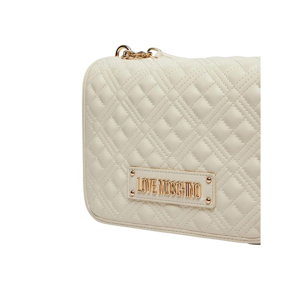 Sac à main Love Moschino beige en polyéthylène