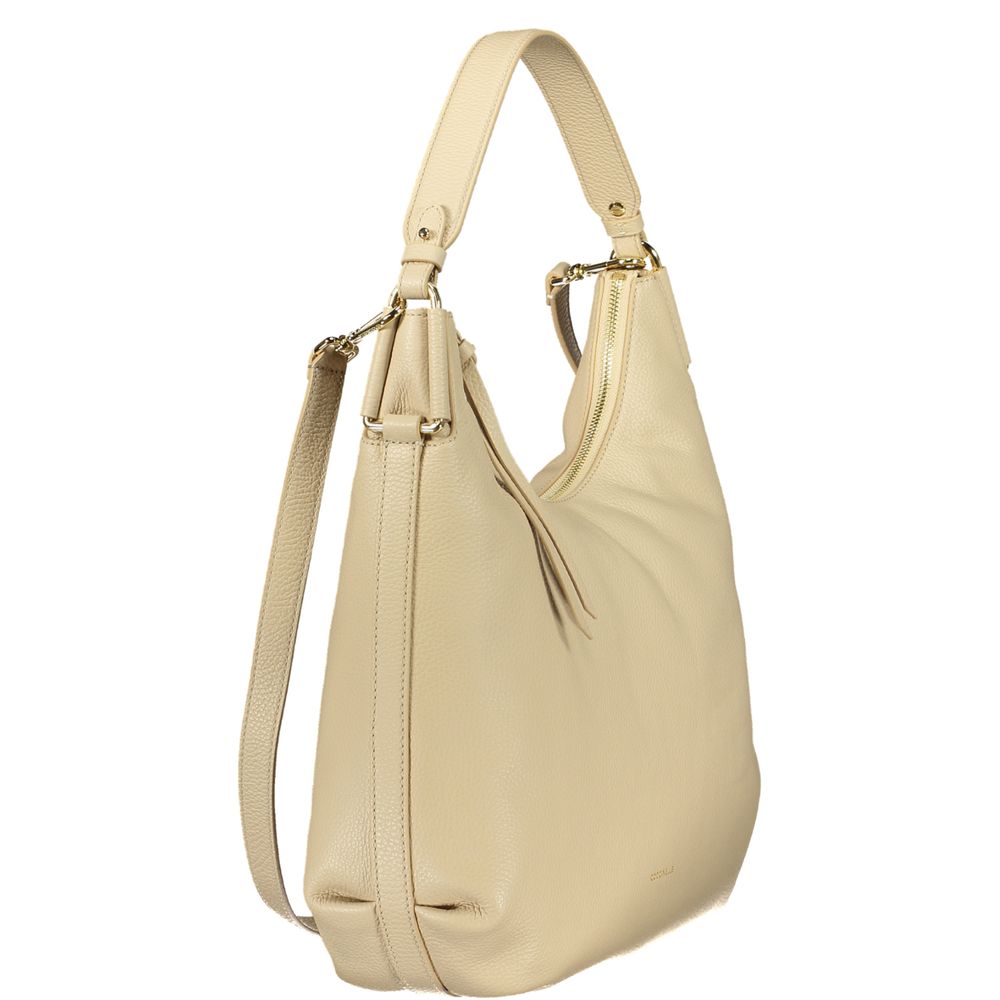 Sac à main femme Coccinelle en cuir beige