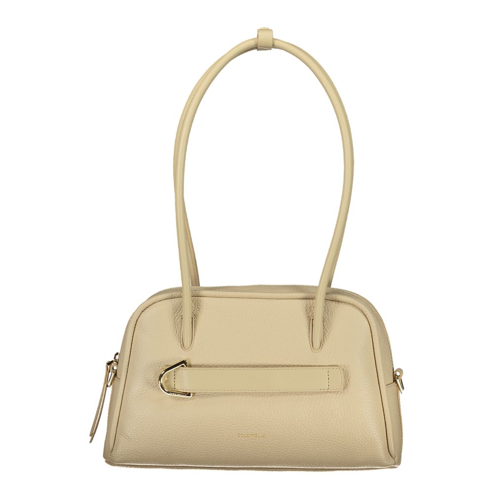 Sac à main femme Coccinelle en cuir beige