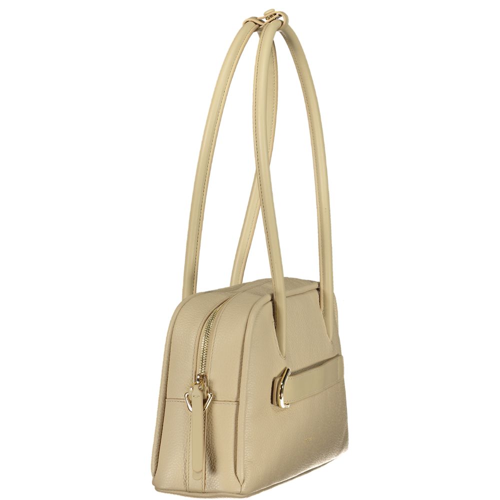 Sac à main femme Coccinelle en cuir beige