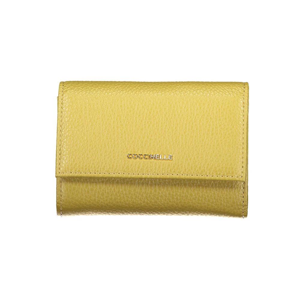 Portefeuille Femme Coccinelle Verde Pelle