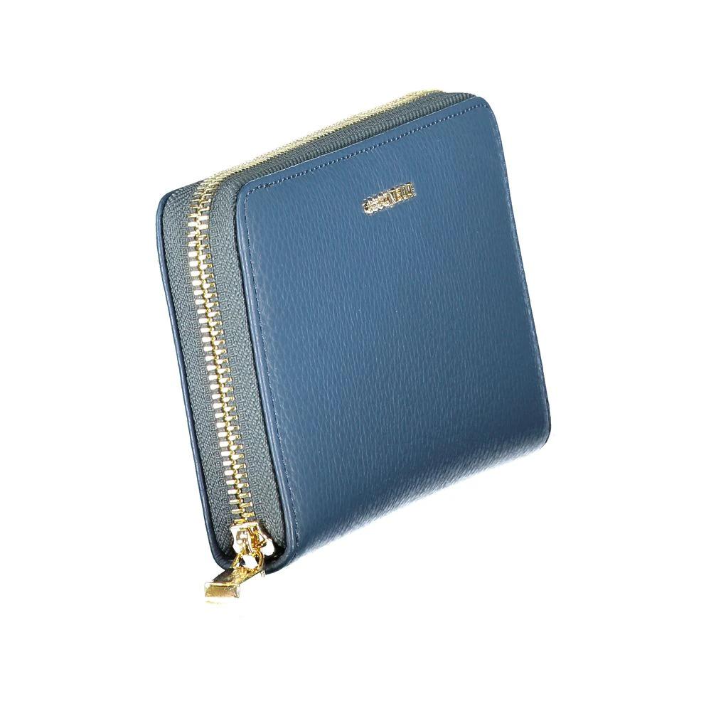 Portefeuille femme en cuir bleu Coccinelle