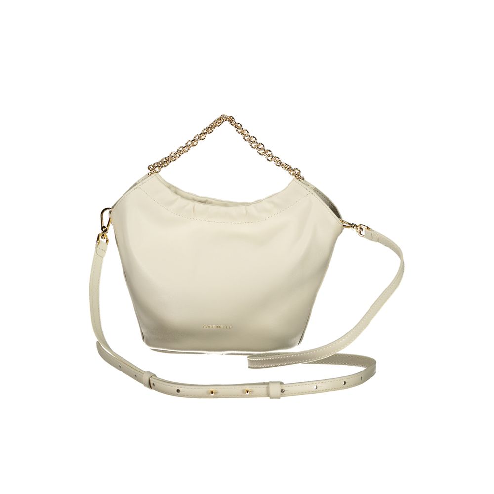 Sac à main femme Coccinelle en cuir blanc