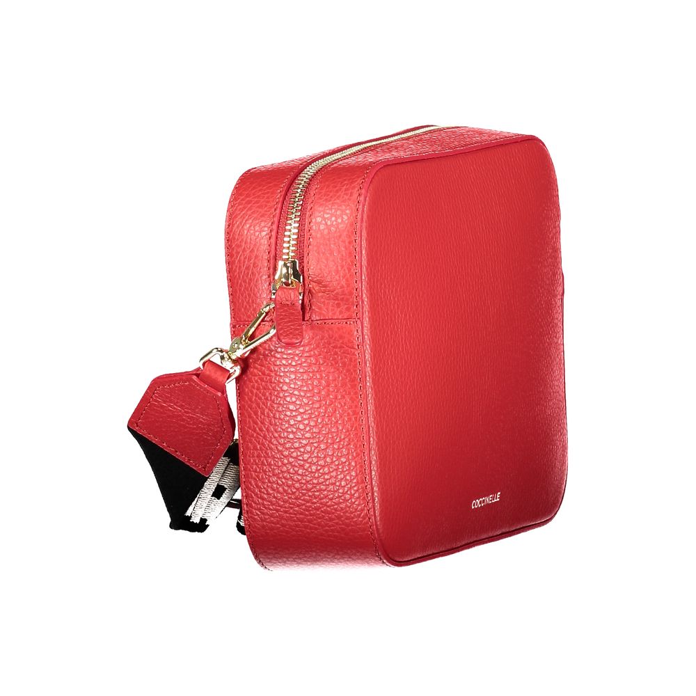 Sac à main femme Coccinelle en cuir rouge