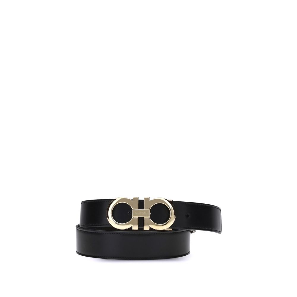 Ceinture Ferragamo Bos Taurus Regular en cuir de veau noir