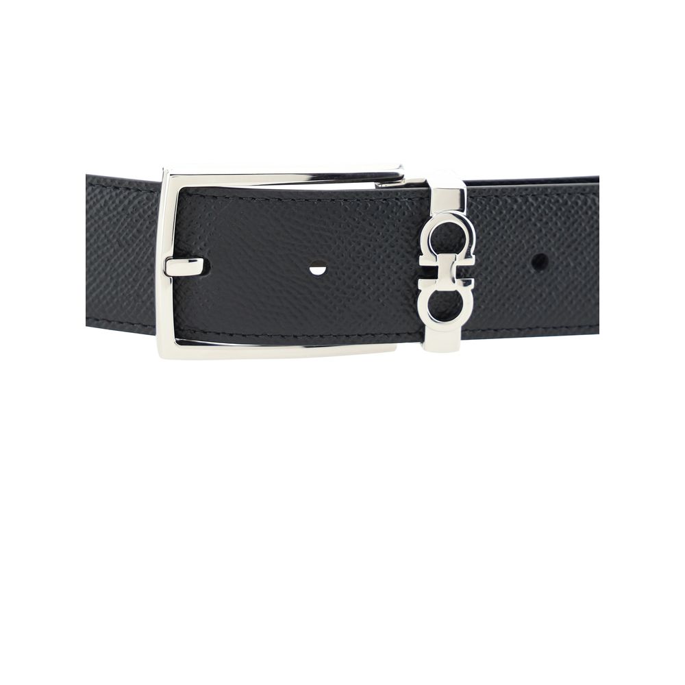 Ceinture Ferragamo Bos Taurus Regular en cuir de veau noir