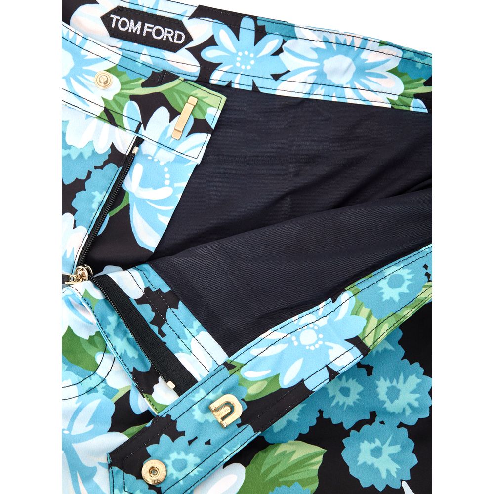 Short de bain bleu en polyamide Tom Ford