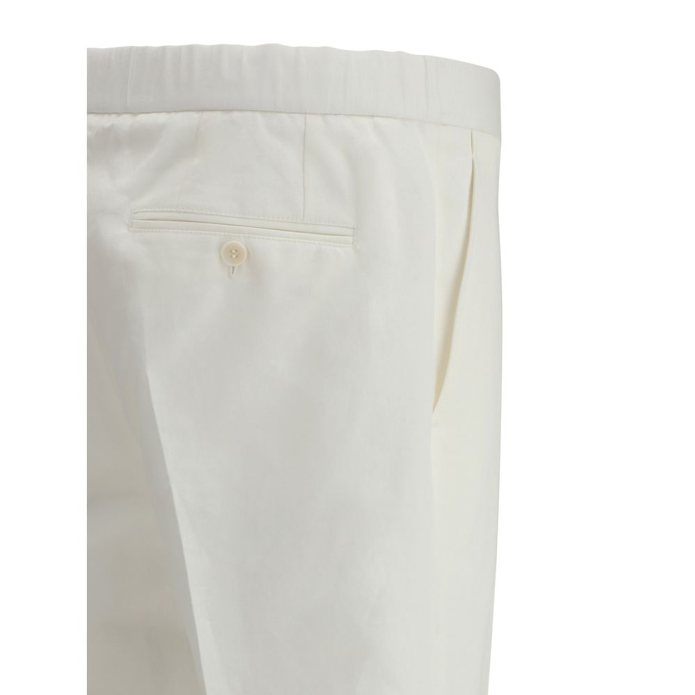 Brioni White Linen Pants