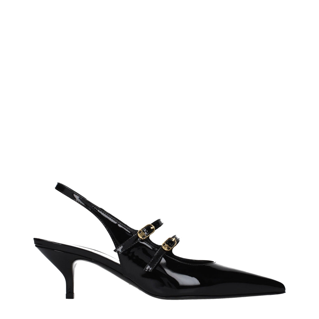 Celine Black Leather Sandals