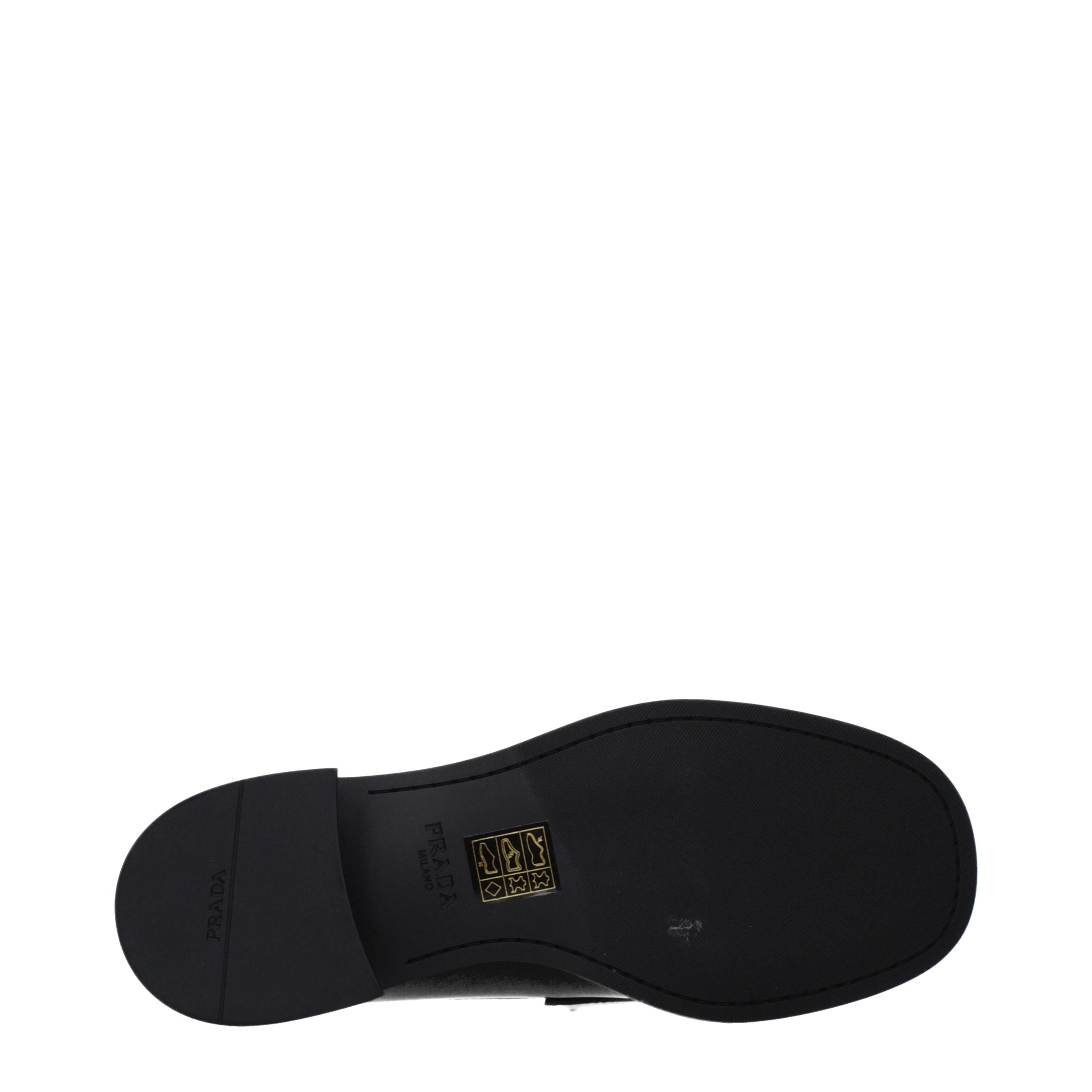 Prada Black Leather Slip-On Loafers