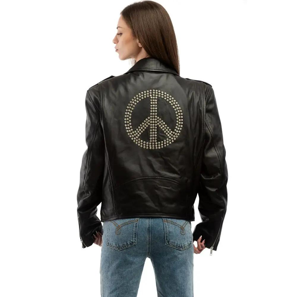 Moschino Black Polyester Leather Jacket