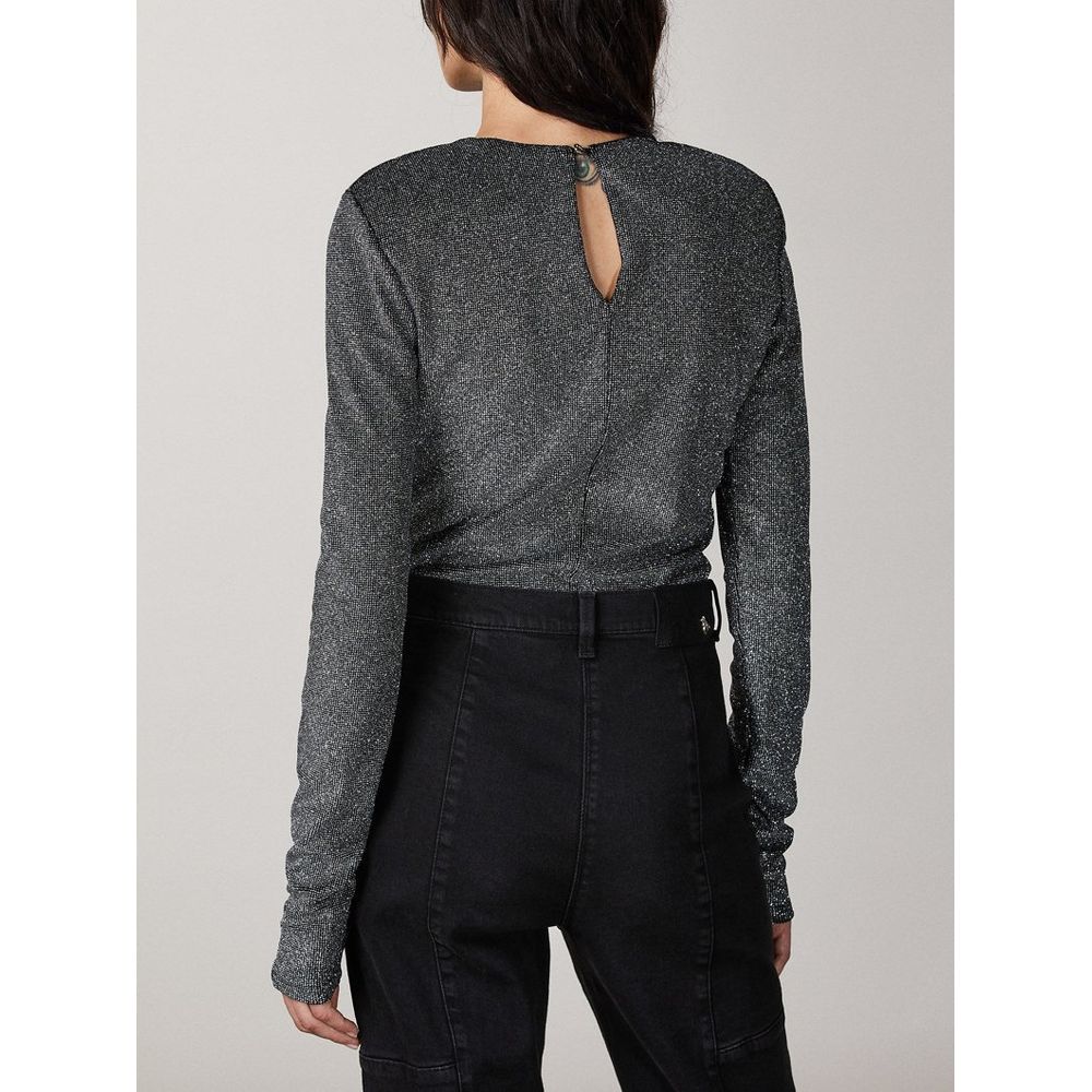 Patrizia Pepe Gold Polyester Bodysuit