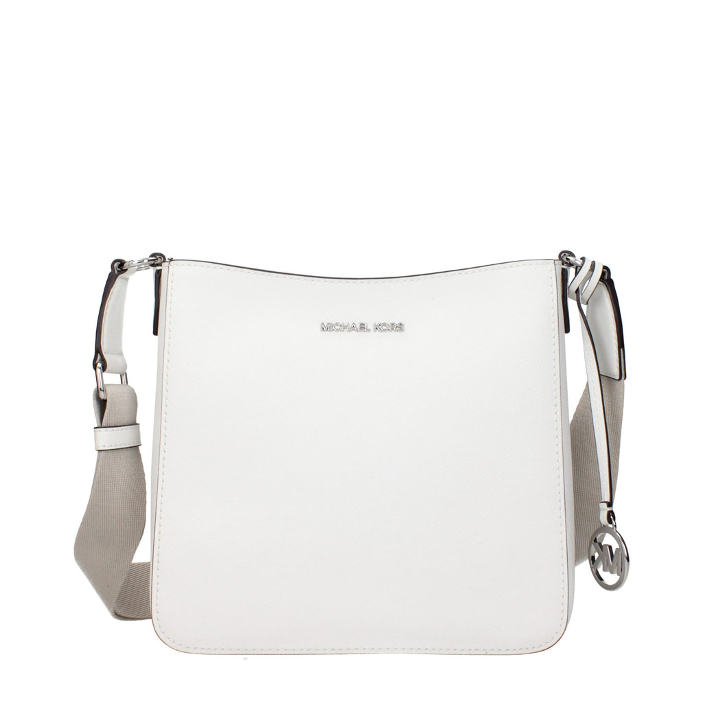 Sac bandoulière en cuir blanc Michael Kors