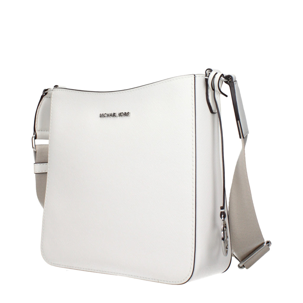 Sac bandoulière en cuir blanc Michael Kors