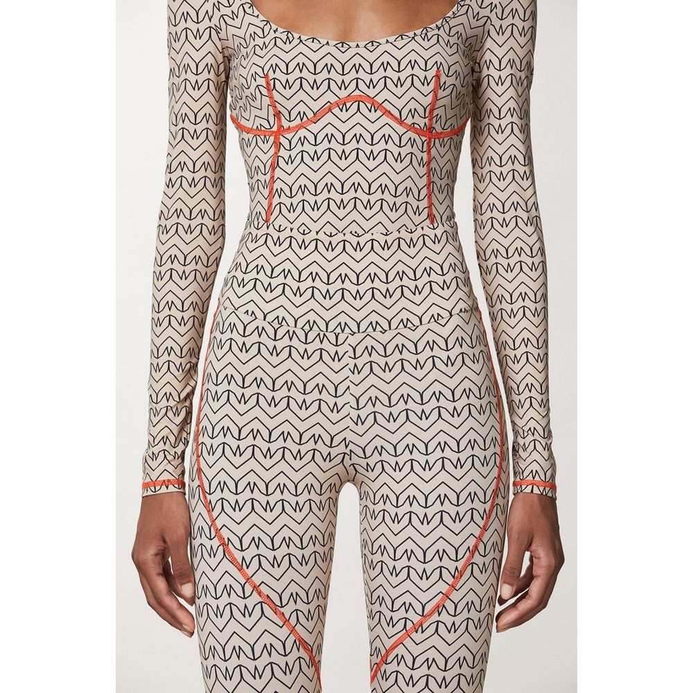 Patrizia Pepe Bicolor Polyamide Athletic Pants