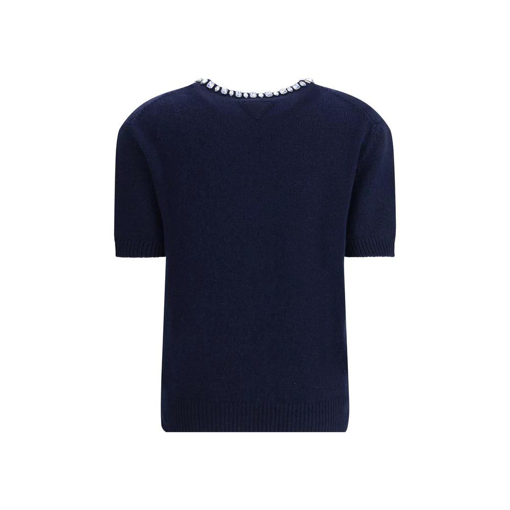 Prada Blue Fleece Wool Sweatshirt