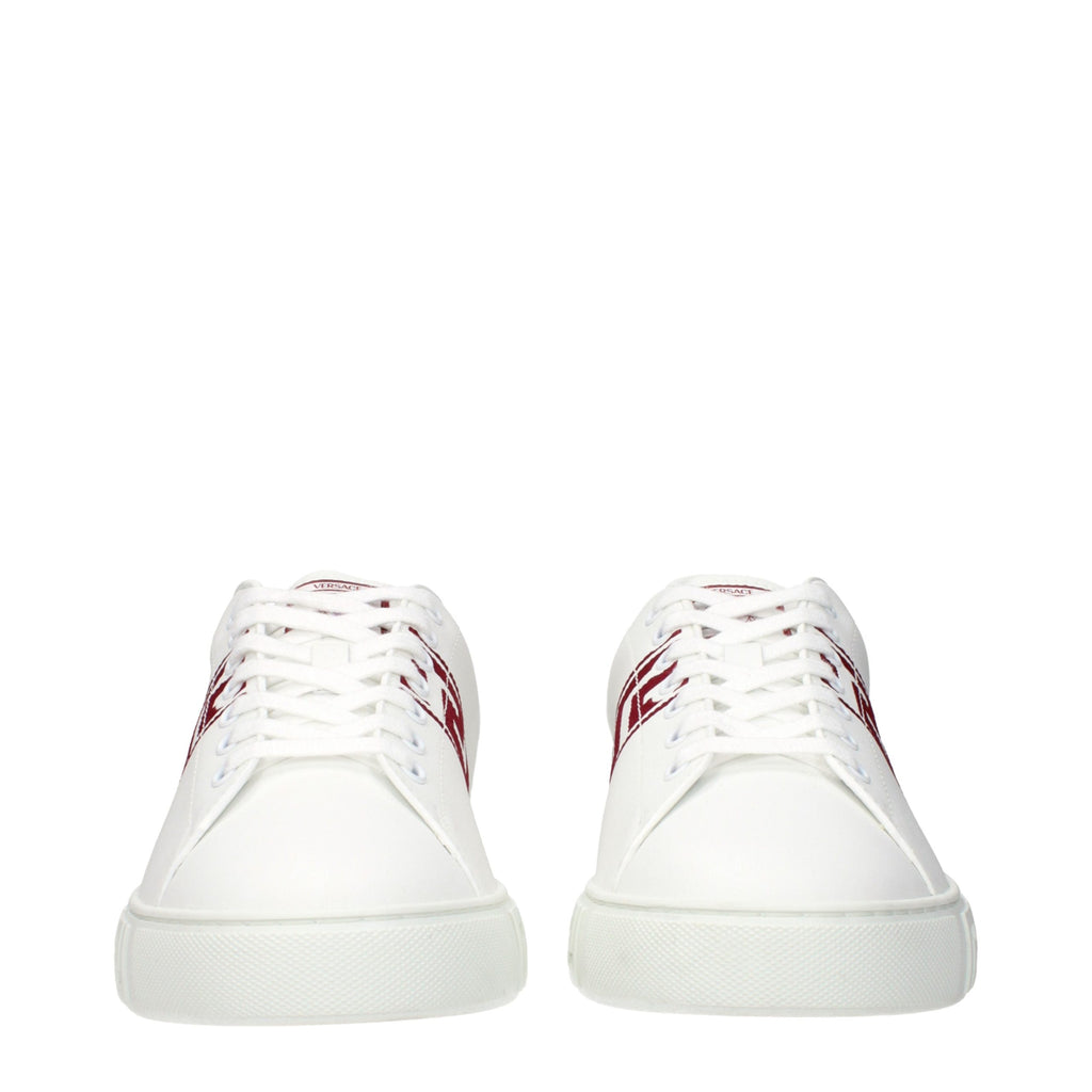 Versace White Leather Low Top Sneakers