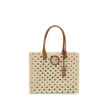 Sac bandoulière Versace en coton beige