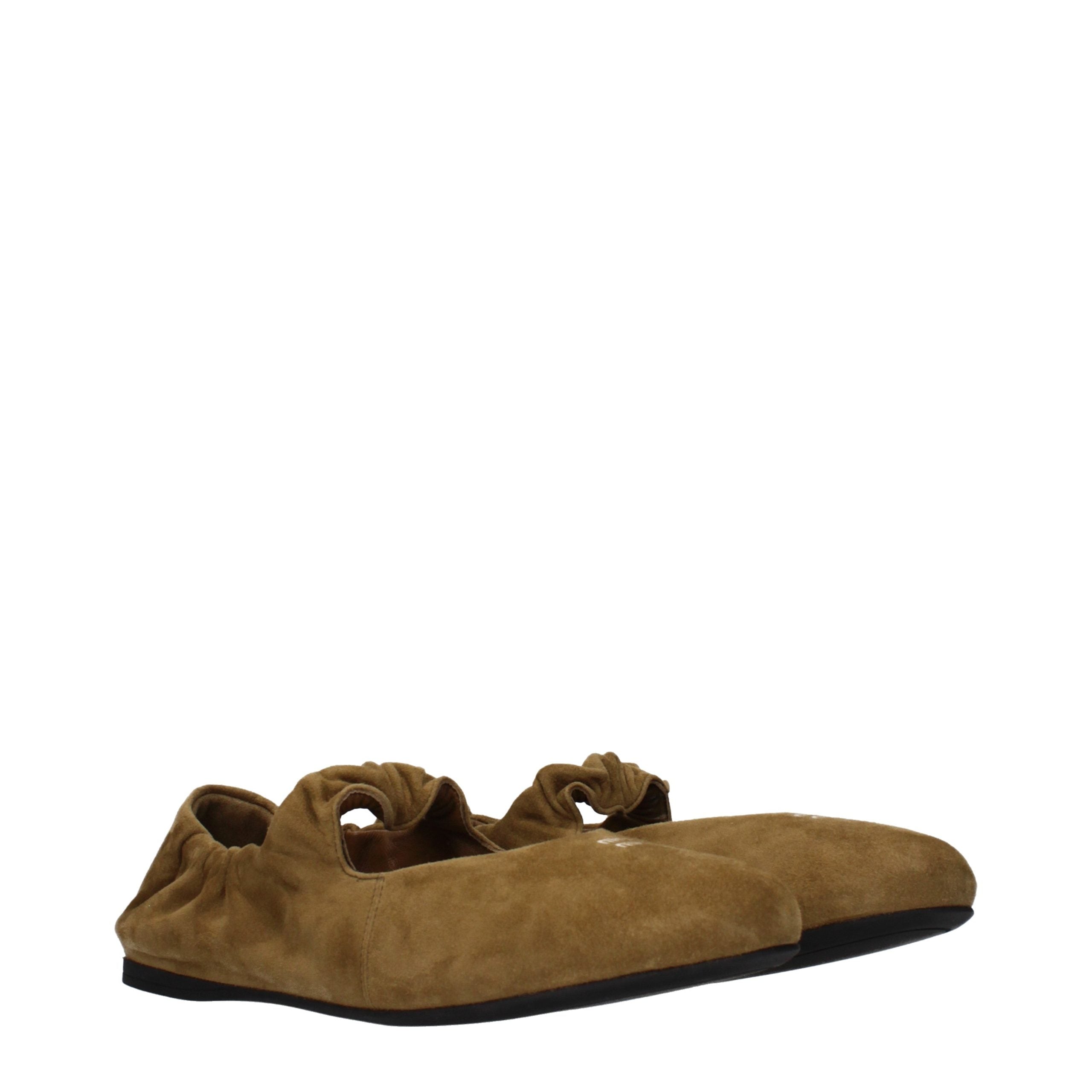 Miu Miu Green Leather Ballet Flats