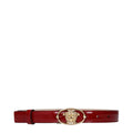 Ceinture Femme en Cuir Verni Rouge – Ceinture Taille Haute Versace Brillant et Tendance