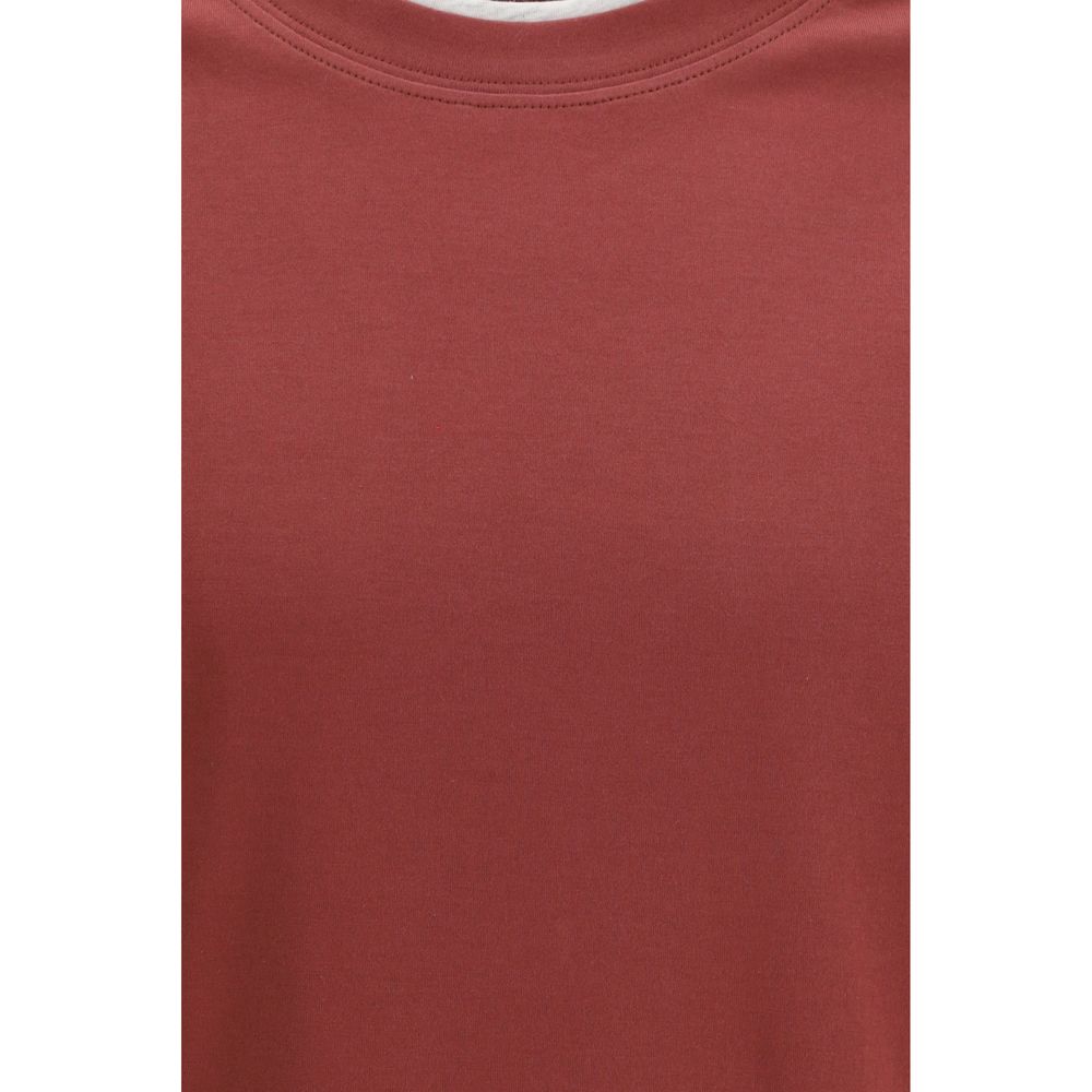 Brunello Cucinelli T-shirt en coton bordeaux