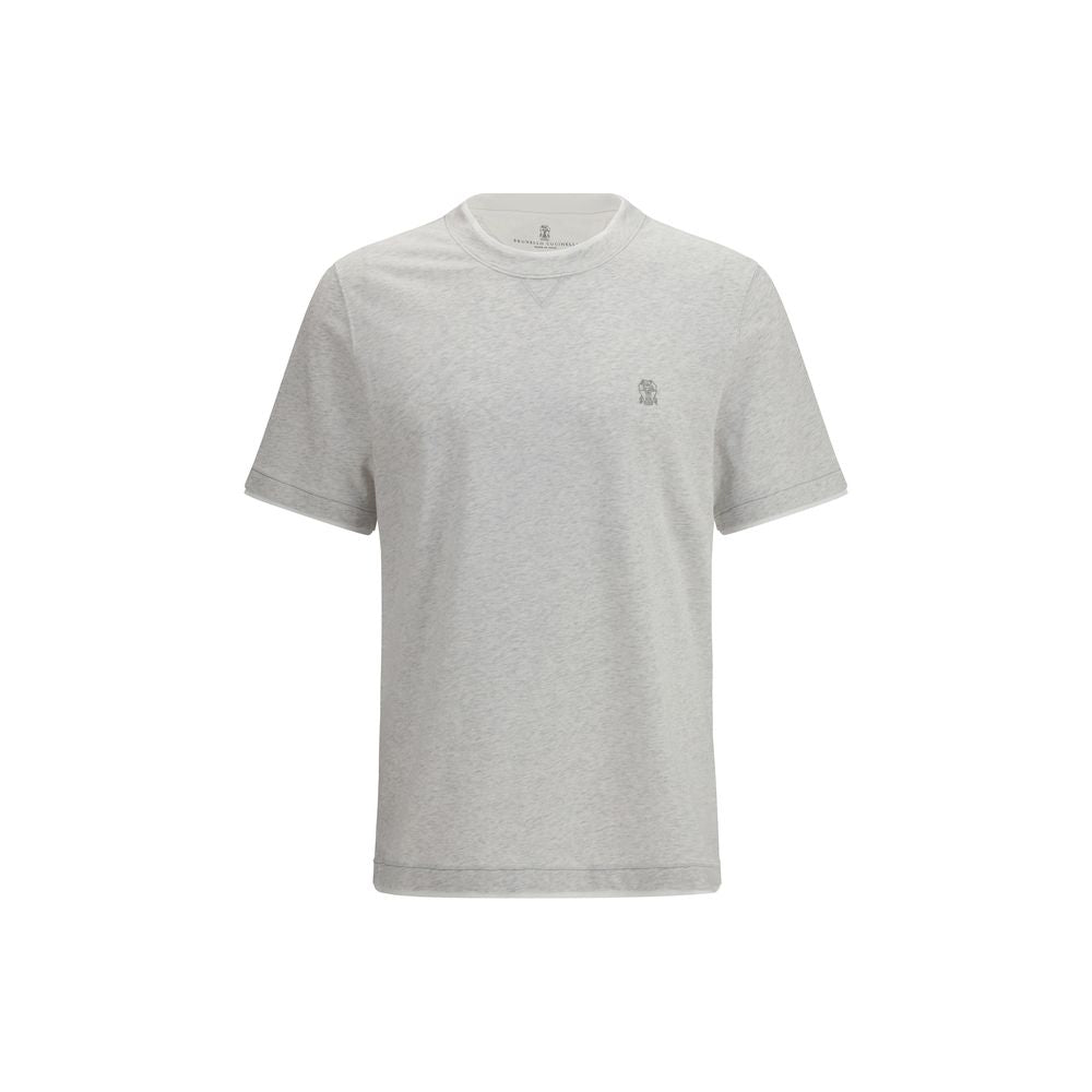 Brunello Cucinelli Gray Cotton T-Shirt