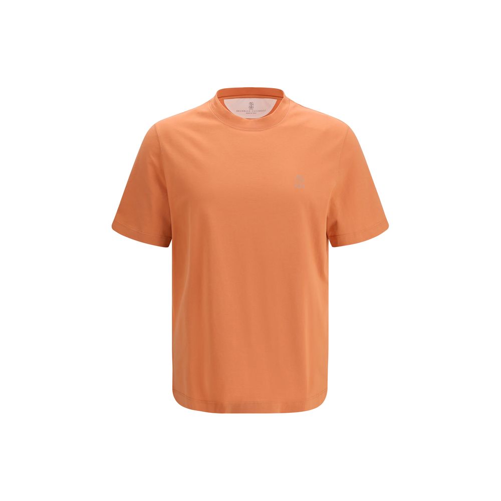 Brunello Cucinelli T-shirt en coton orange