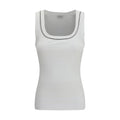 T-shirt en coton blanc Brunello Cucinelli