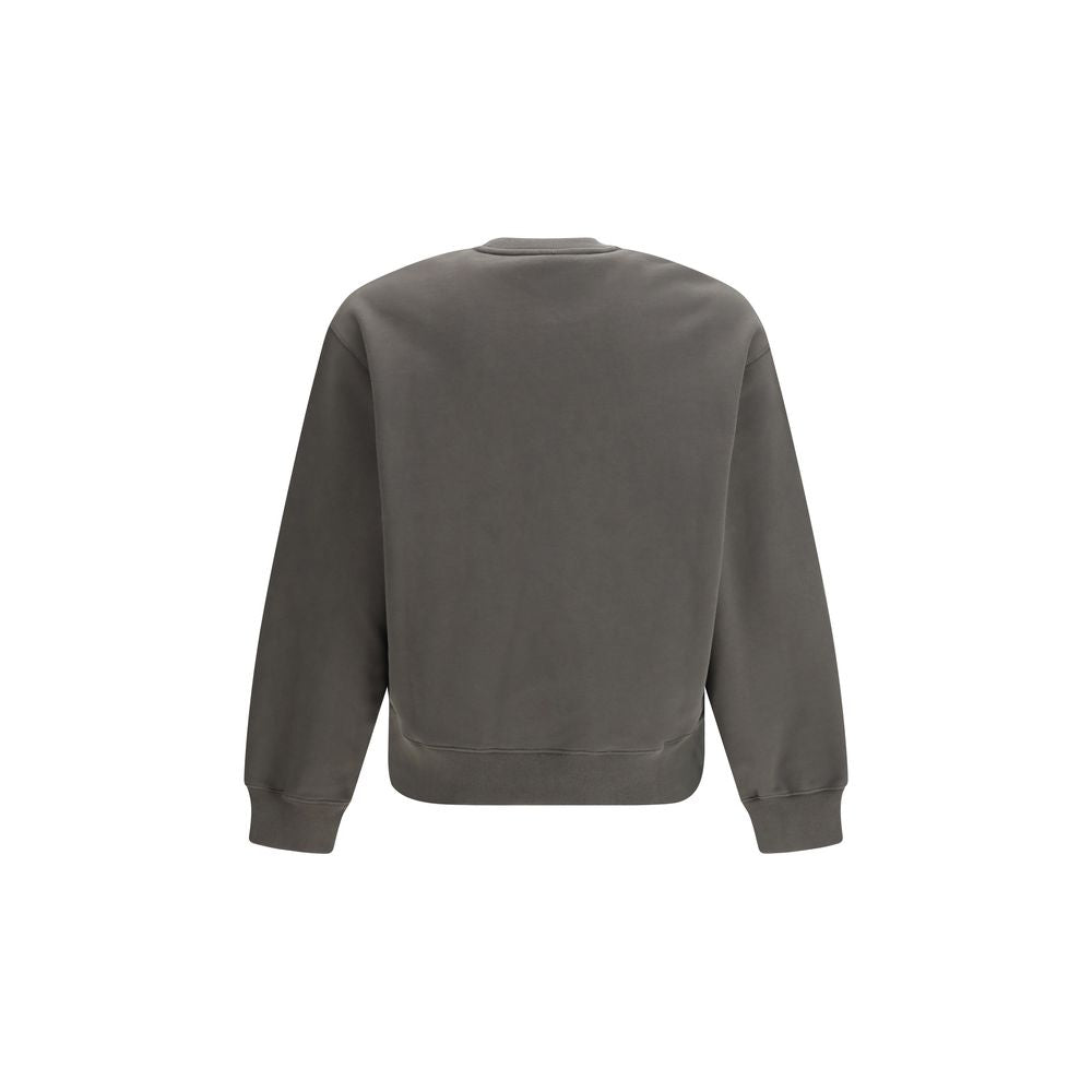 Sweat-shirt en coton marron Maison Kitsuné