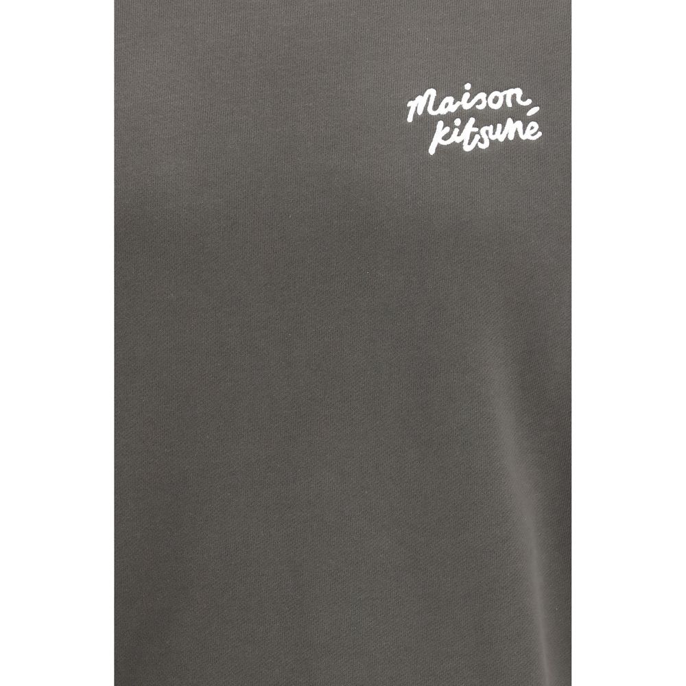 Sweat-shirt en coton marron Maison Kitsuné