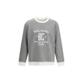 Sweat-shirt en coton gris Brunello Cucinelli