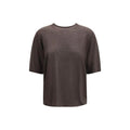 Loulou De Saison T-Shirt En Cachemire Marron
