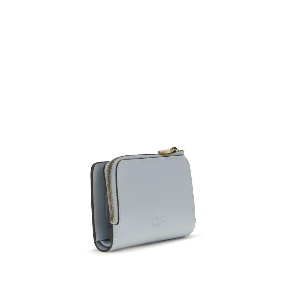 PINKO Blue Calf Leather Bos Taurus Wallet
