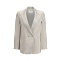 Blazer en coton argenté Forte_Forte