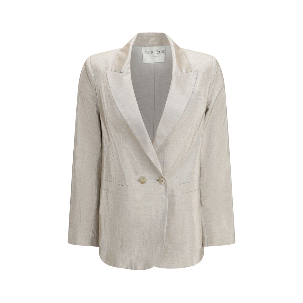 Forte_Forte Silver Cotton Blazer
