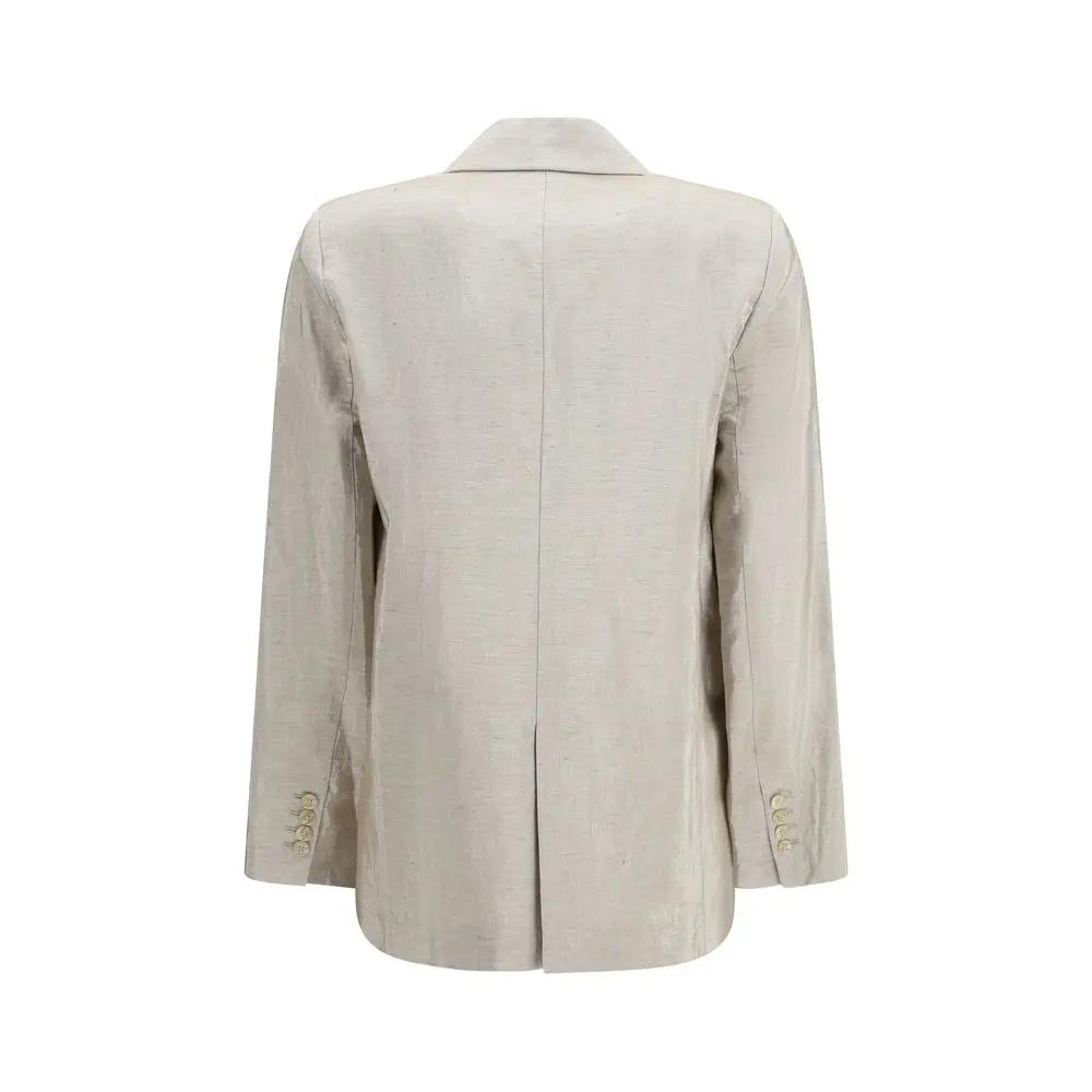 Blazer en coton argenté Forte_Forte