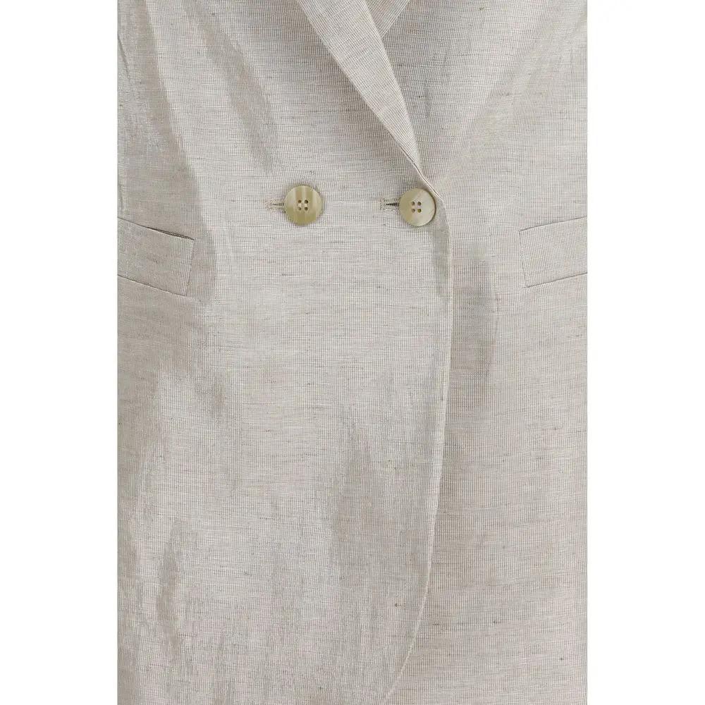 Blazer en coton argenté Forte_Forte