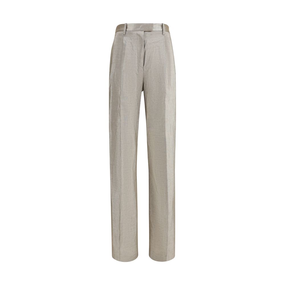 Forte_Forte Silver Polyester Flared Pants
