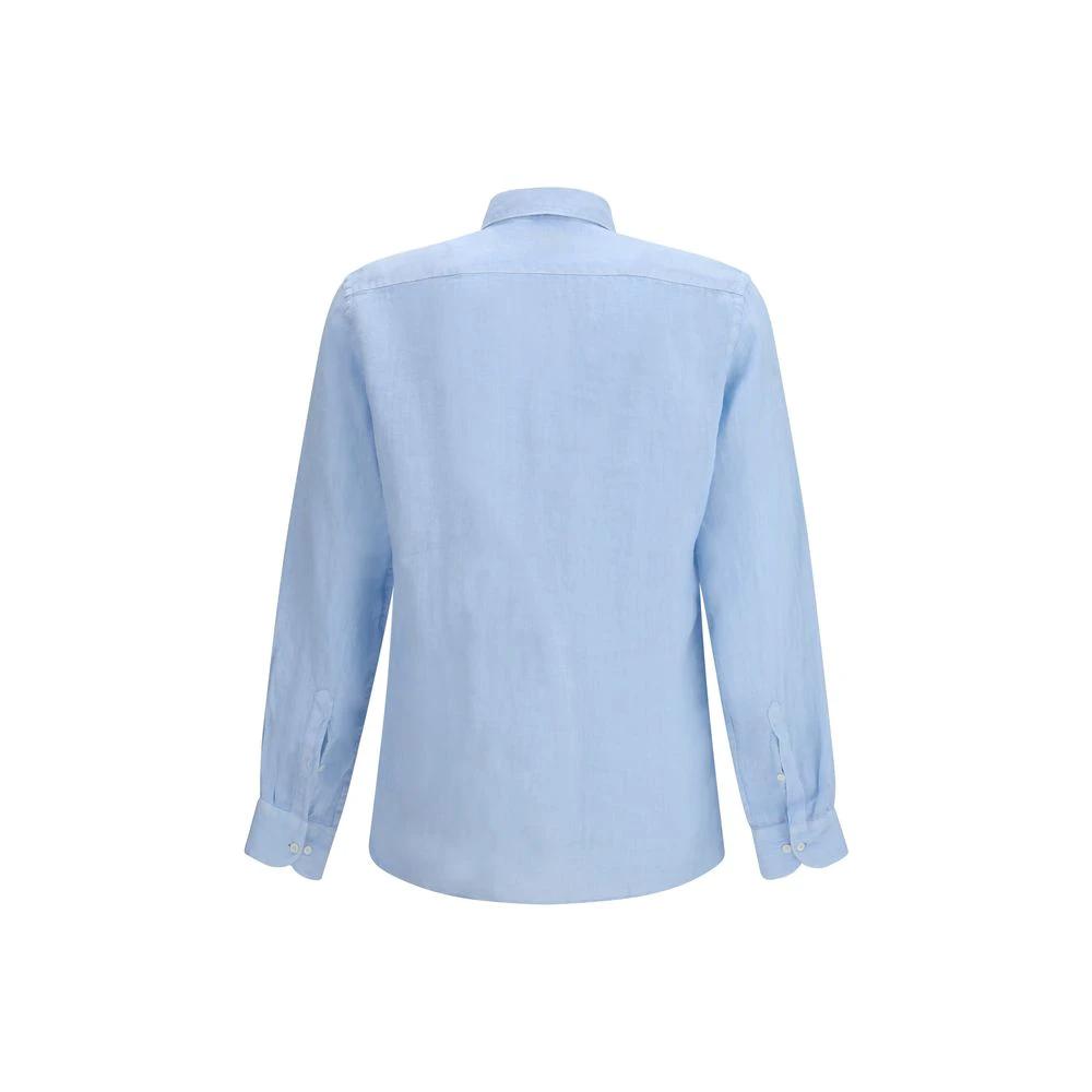 Men’s Blue Linen Shirt – Brooksfield Lightweight Summer Shirt SS26