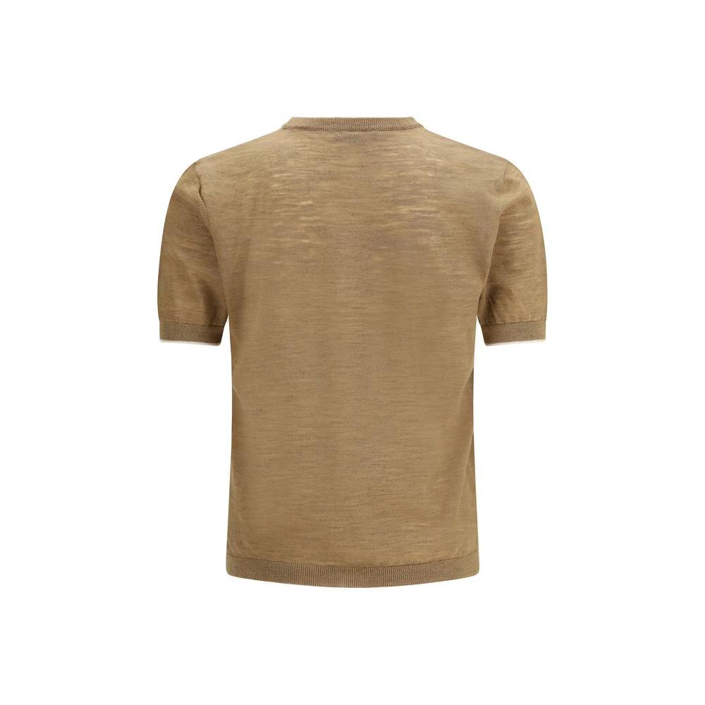 T-shirt Brooksfield en lin beige