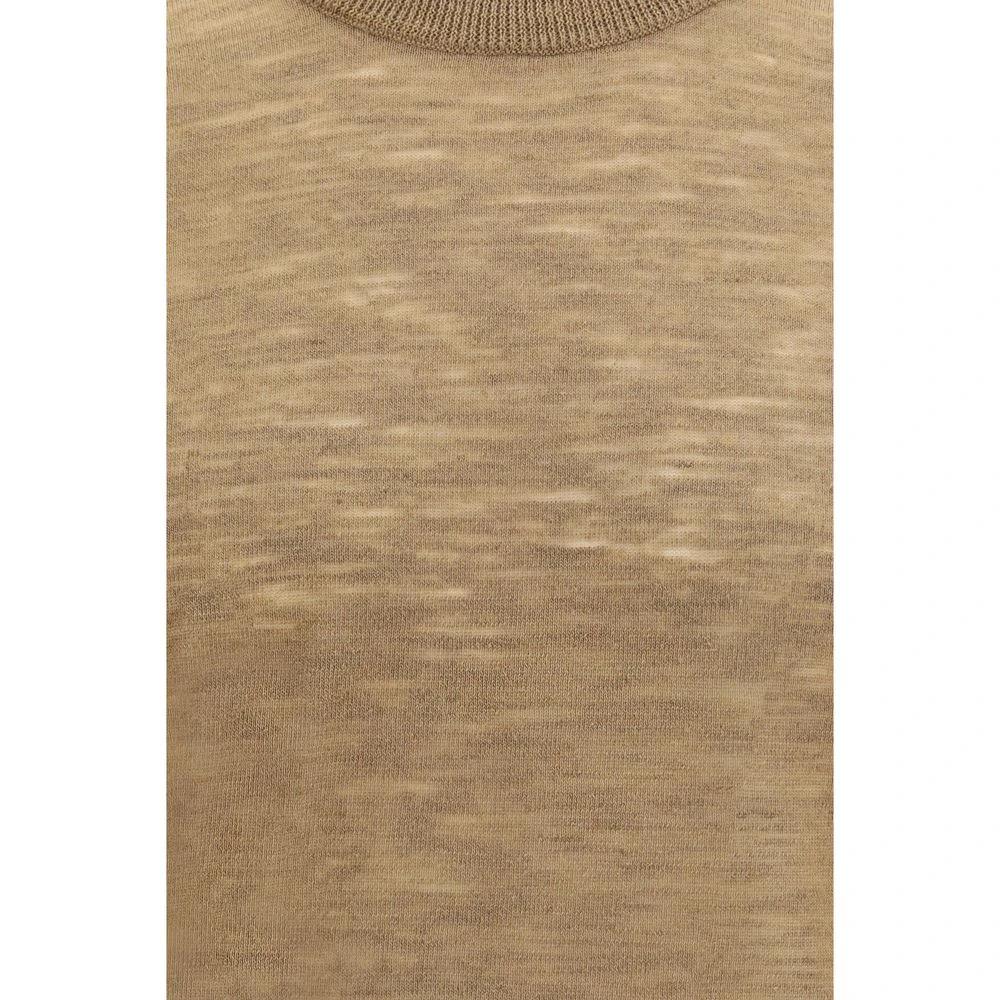 T-shirt Brooksfield en lin beige