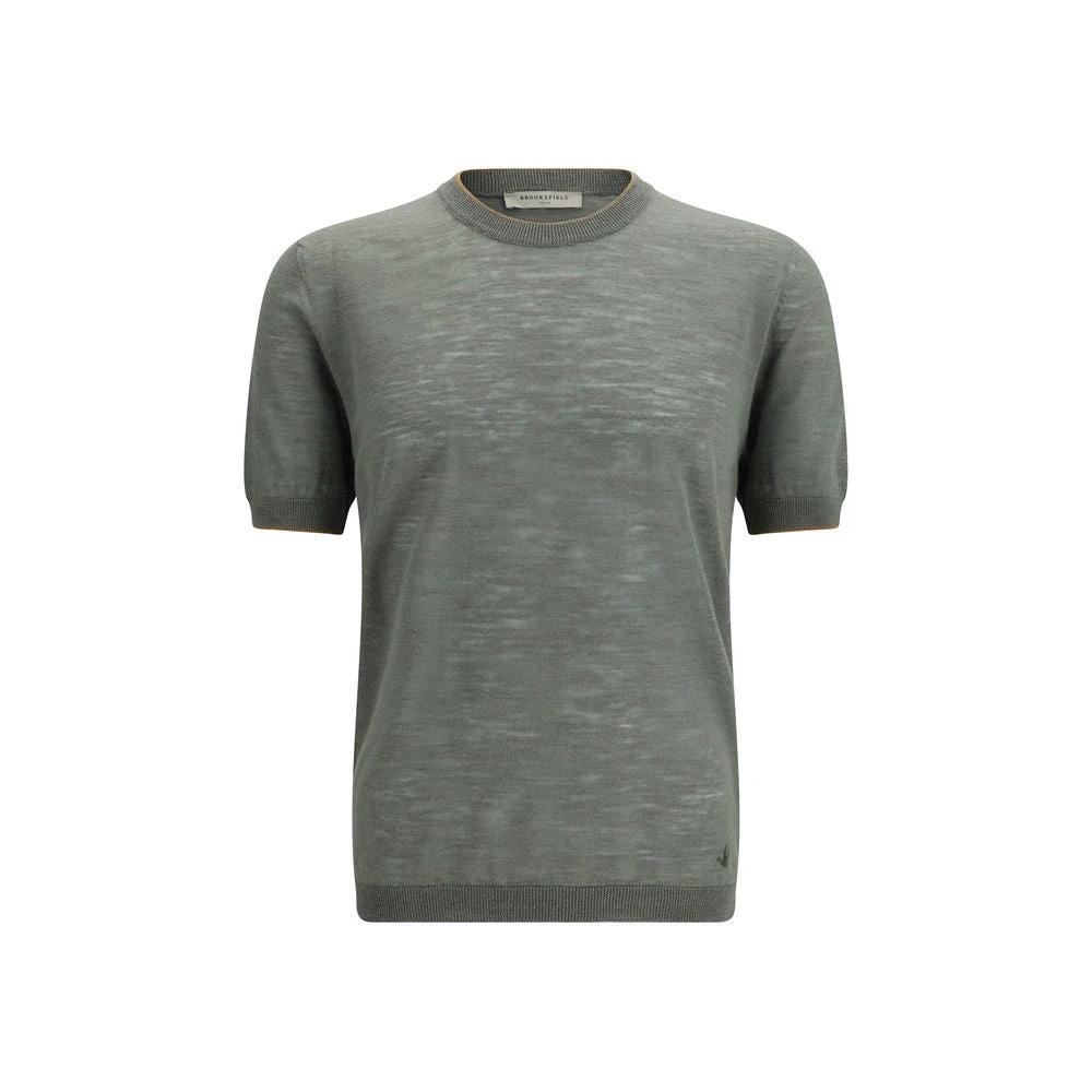 T-shirt bicolore en lin Brooksfield