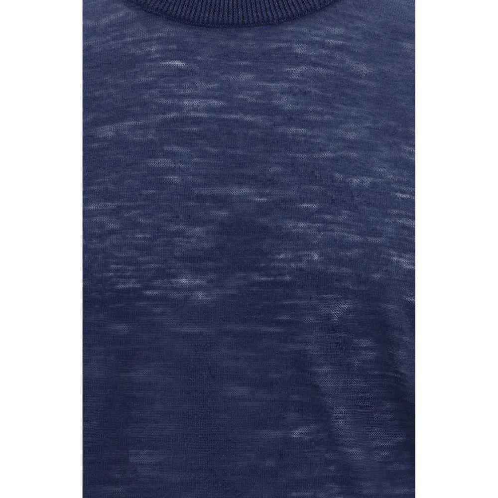 T-shirt à manches courtes Brooksfield en lin bleu