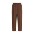 Brunello Cucinelli Pantalon décontracté en viscose marron