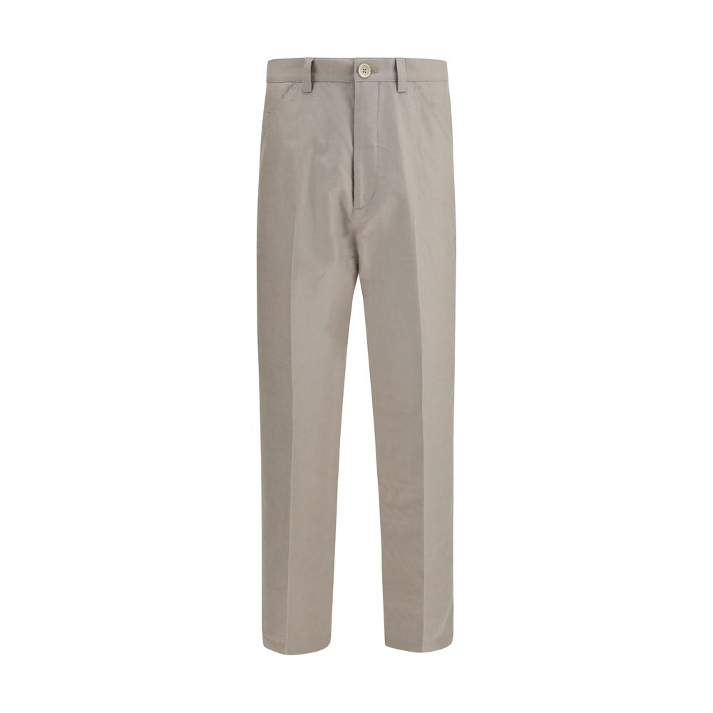 Brunello Cucinelli Pantalon décontracté en coton beige