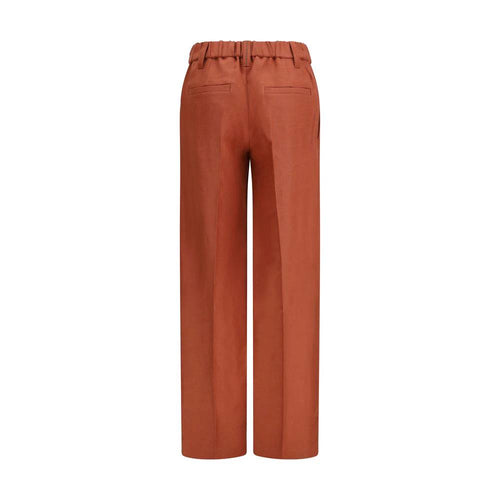 Brunello Cucinelli Pantalon décontracté en lin multicolore