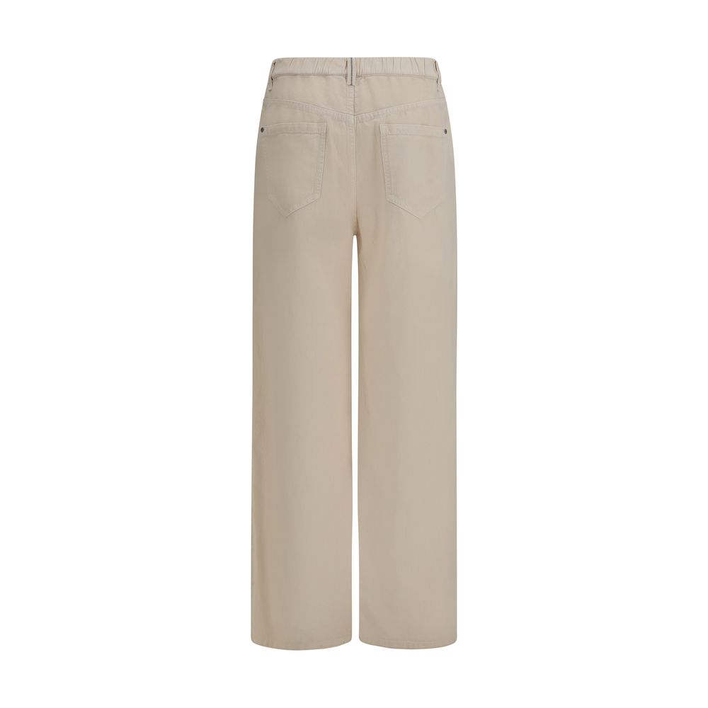 Brunello Cucinelli Jean en coton beige Denim