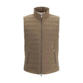 Veste sans manches Brunello Cucinelli beige en polyester