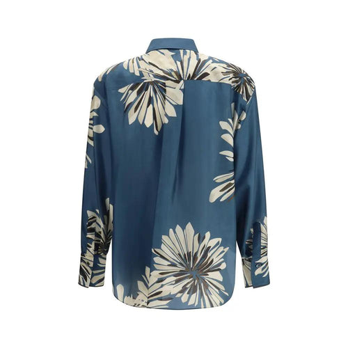 Chemise Brunello Cucinelli à motifs multicolores en soie